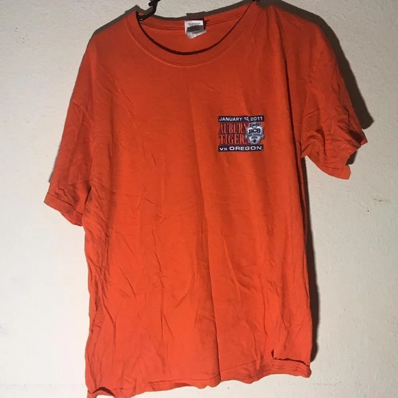 Mens Gildan Auburn Vs Oregon Ducks 2011 BCS National Championship Size Large - Picture 1 of 2